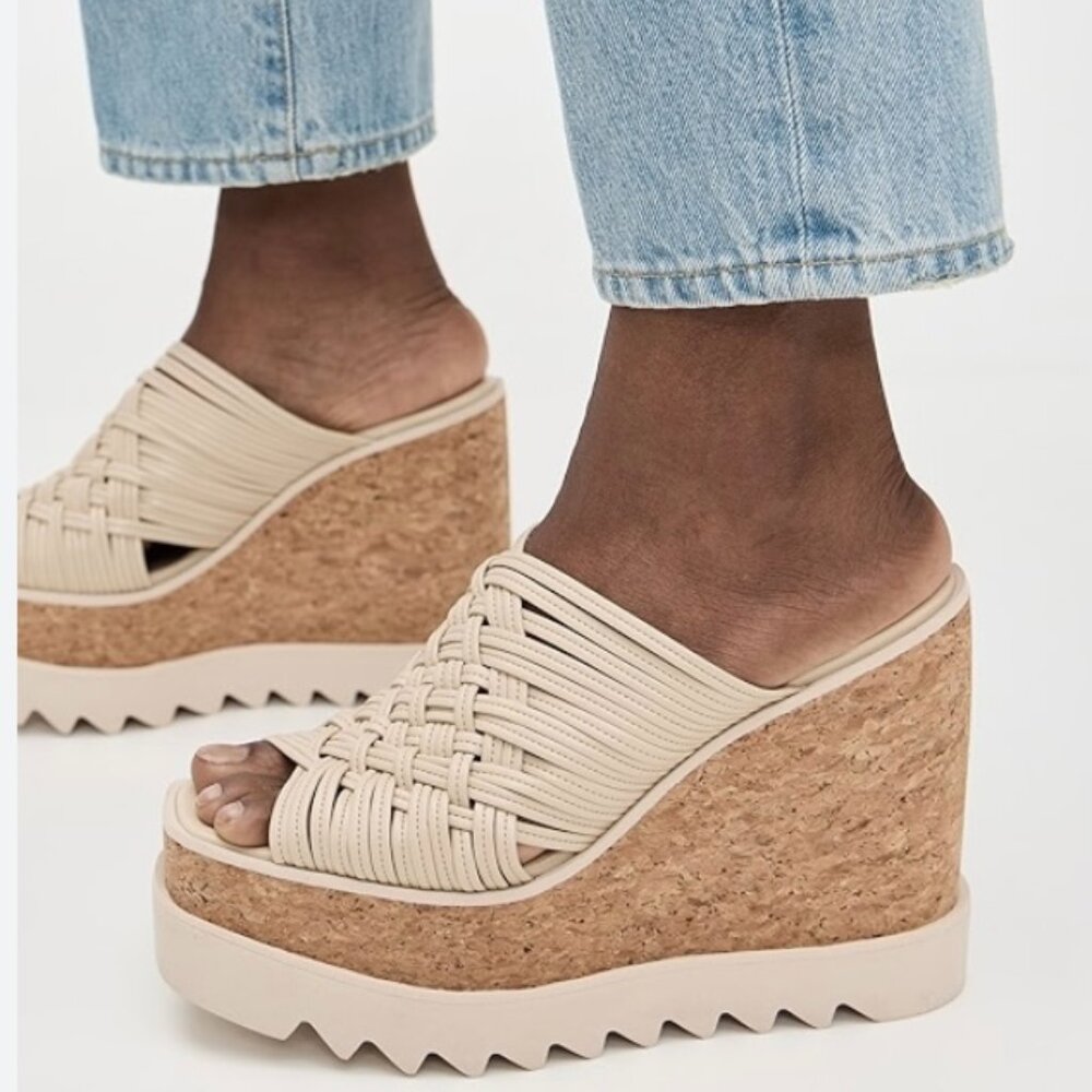 $820 NEW~Stella McCartney Women's Sneakelyse Woven Platform Sandals SZ 40